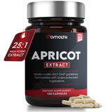 AMALTH Apricot Extract Supplement Capsules (25:1) 120 Capsules 500mg per Capsule, 1000 mg Servings (Pack of 1) (Herbal, Vegan, Non-GMO and Gluten Free)