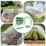 Garden Netting Kit for Raised Beds, Ultra Fine Garden Mesh Netting 8x20ft & 5 Sets Garden Hoops with Clips, Row Cover Net Protection Plant Covers Set for Greenhouse Vegetable Fruits Flowers Barrier