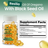Resilia Black Seed Oil 6000mg Softgels – Organic Oil of Oregano Capsules for Immune & Digestive Support – Non-GMO, Gluten-Free – New Bottle Packaging (60 Count)