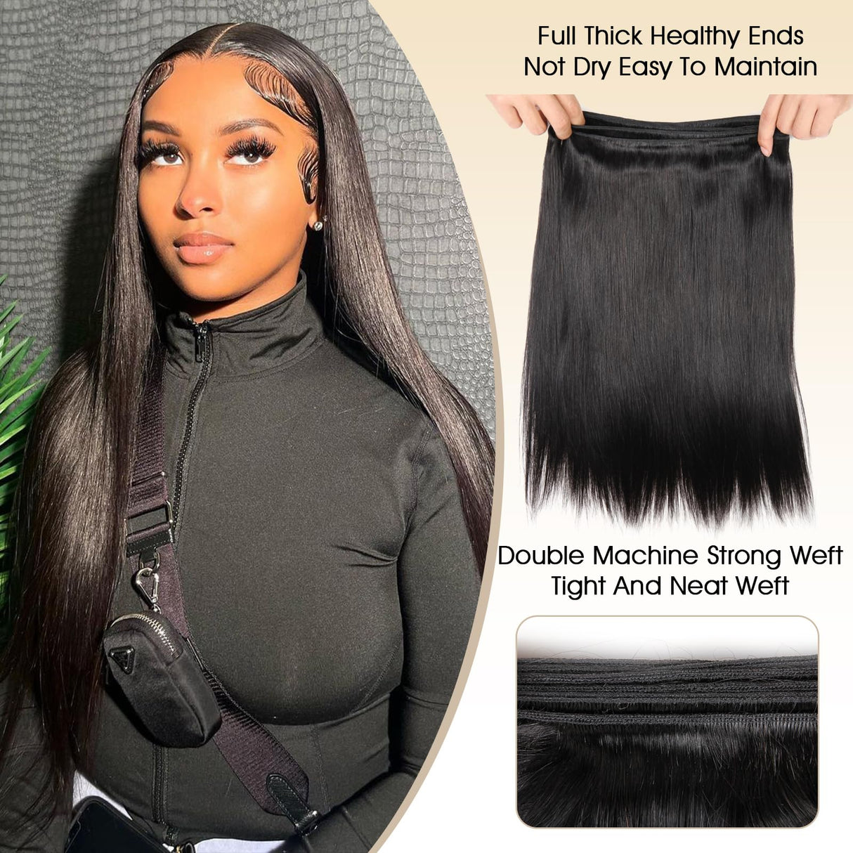 Human Hair Bundles with Closure Straight(22 24 26+20,Free Part) Closure with 3 Bundles Brazilian Virgin Hair 16A Extensions with Pre Plucked with Baby Hair 4X4 HD Lace Closure Natural Black Color