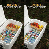 Adjustable Cooler Basket - Expands 11.75" to 18.5" - Non-Slip Rubber Handles, Universal Insert for Full Size Ice Chests, Dry Goods Tray Cooler Accessory - Fits Igloo, Coleman, Lifetime, Pelican, More