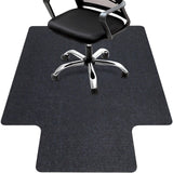HomeMall Hardwood and Tile Floor Office Chair Mat, 48" x 36" Computer Gaming Rolling Chair Mat, Non-Slip Low-Pile Floor Protector, Under Desk Mat for Rolling Chair, Black Lip