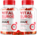(2 Pack) Vital Surge - Vital Surge for Men Gummies, Vital Vita Surge Max Maximum Strength 1050 MG, VitalSurge Supplement Support Gummy Advanced Formula, Premium Vitamin Gomitas (120 Gummies)