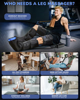 Musugy Leg Massager with Heat and Compression : Sequential Compression Boots with 6 Modes,9 Intensity and 3 Heat for Circulation and Pain Relief - Christmas Birthday for Mom, Dad, Athletes, Gym