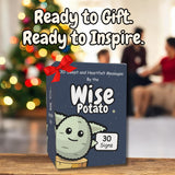 Handmade Baby Yoda Positive Crochet with 30 Fun Affirmations - Funny Friendship Gift for Christmas, Inspirational Birthday Gifts for Women Men | Birthday Gift Idea for Women Friends, BFF, Coworker