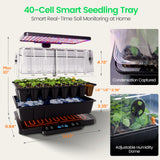 LetPot Smart Seed Starter with Humidity Dome, Germination Kit with Waterproof Seedling Mat, 24W Full Spectrum LED Grow Light, Smart Heating Base, EC Soil Sensor & App Control for Indoor Seed Starting