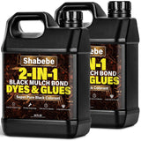Mulch Bond -1Gallon Black Color 2-in-1 Mulch Dye & Glue for Landscaping, Super Strength Landscape Adhesive Landscape Lock, Fast-Dry, Non-Toxic, Mulch Binder Glue, Pea Gravel, Adhesive Max Mulch Hold
