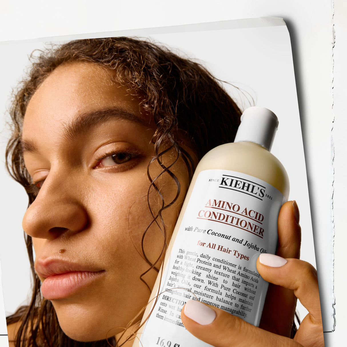 Kiehl's Amino Acid Conditioner, Strengthening and Moisturizing Hair Treatment, with Amino Acids, Jojoba and Coconut Oil to Improve Manageability and Added Shine - 16.9 fl oz