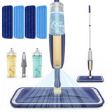 Spray Mops for Floor Cleaning: MEXERRIS Wet Jet Mops for Hardwood Wood Tile Laminate Vinyl - Floor Flat Mop with 4 Washable Pads for Swiffer Powermop & 2 Refillable Bottles Home Commercial Mop