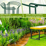 Tioncy 6 Pcs 48 H x 15.8 W Plant Support Stakes Cages for Garden, Metal Half Round Plants Tension Rods for Indoor Outdoor Large Tall Flower Vegetables Tomato Peony Rose Support