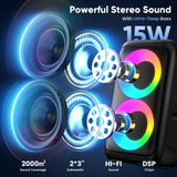 Karaoke Machine, Bluetooth Speaker with 2 Wireless Microphones Adults Kids