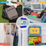 Healthy Packers Ice Packs for Lunch Boxes & Coolers - 8pk Original Cool Pack | Slim & Long-Lasting Reusable Ice Pack for Lunch Bags | Freezer Packs for Coolers (Set of 8)