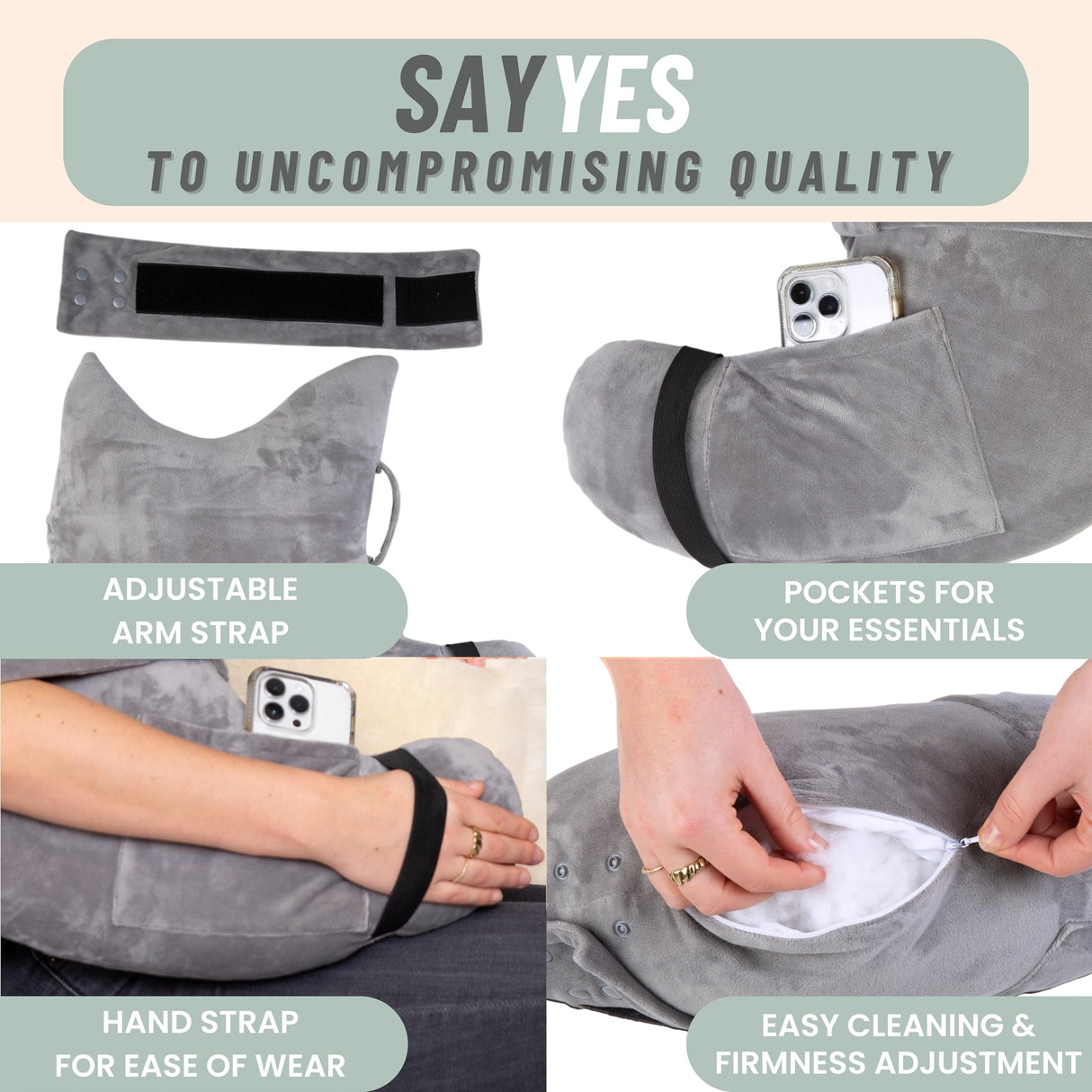 MOYOAMA Post Shoulder Surgery Pillow with Pocket- Rotator Cuff Pillows for Sleeping, After Shoulder Surgery Must Haves, Rotator Cuff Sleeping Pillow, Rotator Cuff Surgery Recovery Accessories
