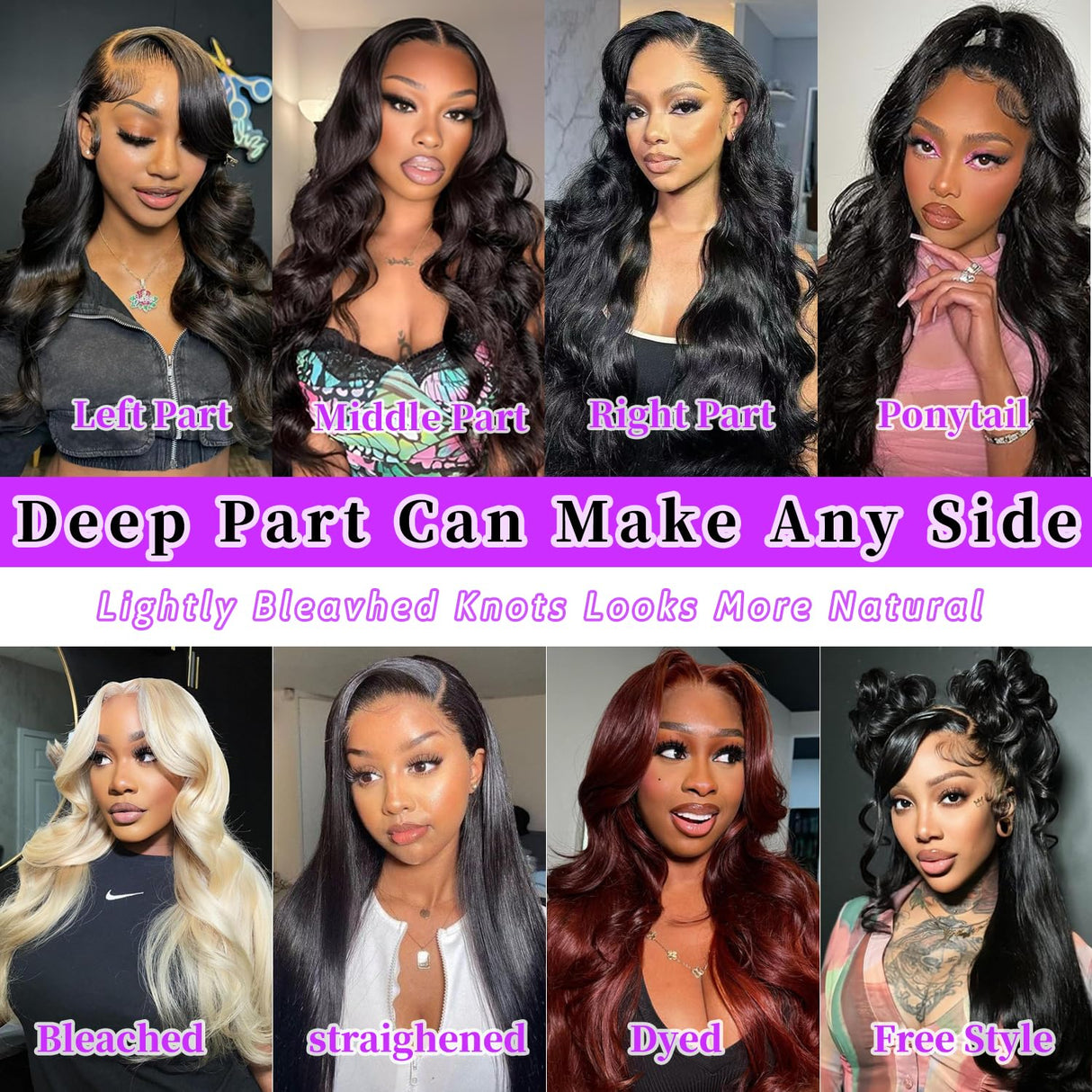 30 Inch Body Wave Lace Front Wigs Human Hair 250% Density 13x6 HD Transparent Lace Front Wigs Human Hair Pre Plucked Brazilian Virgin Human Hair Wigs for Women Glueless Lace Frontal Wig Natural Black