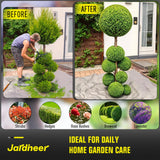 Jardineer 16.5'' Hedge Shears, Lightweight Hedge Clippers Handheld with Shock-Absorbing Bumpers and Sharp Steel Wavy Blade, Landscaping Shears for Trimming Hedges, Shrubs and Shaping Bushes