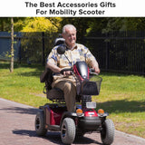 Upgraded Mobility Scooter Storage Cover,SRIMMIT Heavy Duty 420D Oxford Fabric Electric Scooter Cover, Waterproof,Anti-UV,Durable with Waterproof Strip,Reflective Strips,3 Buckles (XL 57" x 27" x 39")