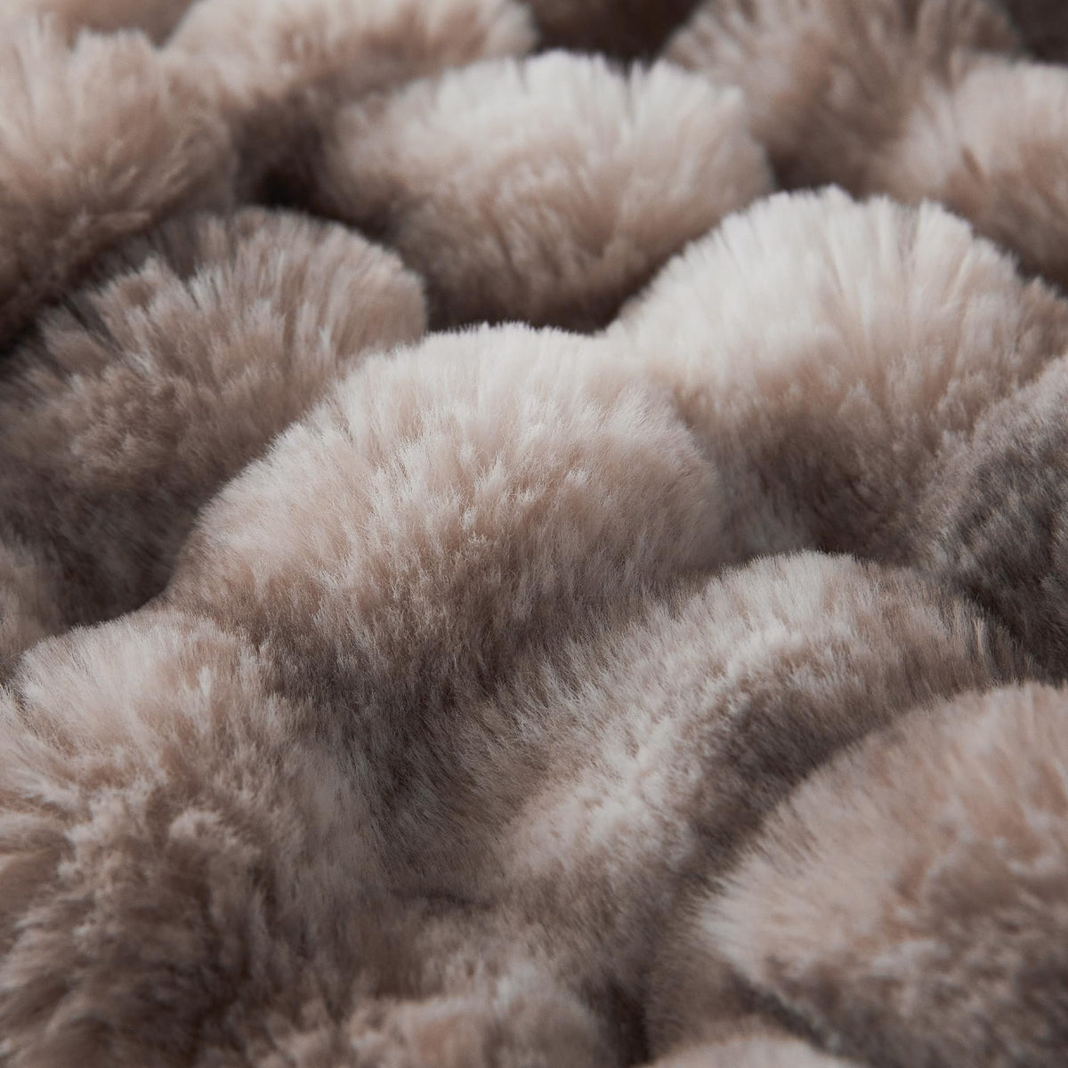 COOVA Soft Bubble Faux Fur Throw Blanket, 50"x60", Tie-dye Brown