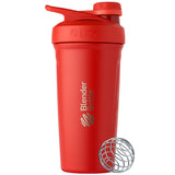 BlenderBottle Sport Twist Insulated Stainless Steel Shaker Bottle with Wire Whisk, 24-Ounce, Red – Protein Shakes & Hydration for Athletes & Fitness Enthusiasts, Easy Mixing, Keeps Drinks Cold, Twist Cap