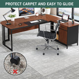 Desk Chair Mat for Carpet, 46"x 60" Anti-Slip Waterproof Plastic Rolling Chair Floor Mat for Home Office, Clear Heavy Duty Easy Glide Computer Chair Mat, Carpet Protector Mat for Office Chair