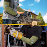 Schwer 2 Pairs CORE Arm Protection Sleeves S081, ANSI A5 Cut Resistant Sleeves with Thumbhole, Flame Resistant Welding Sleeve for Work Kitchen, Farmer Sleeve for Gardening Arm Guards