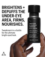 Allies of Skin Peptides Firming Eye Cream | Under Eye Moisturizer for Dark Circles & Puffiness | Bakuchiol, Ceramides and Vitamin C for Fine Lines and Under Eye Area | 0.5 oz