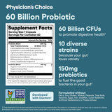 Physician's CHOICE - Optimal Gut Health Bundle: 60 Billion Probiotic 60ct + Digestive Enzyme 180ct for Digestive Comfort and Immune Support - Value Bundle