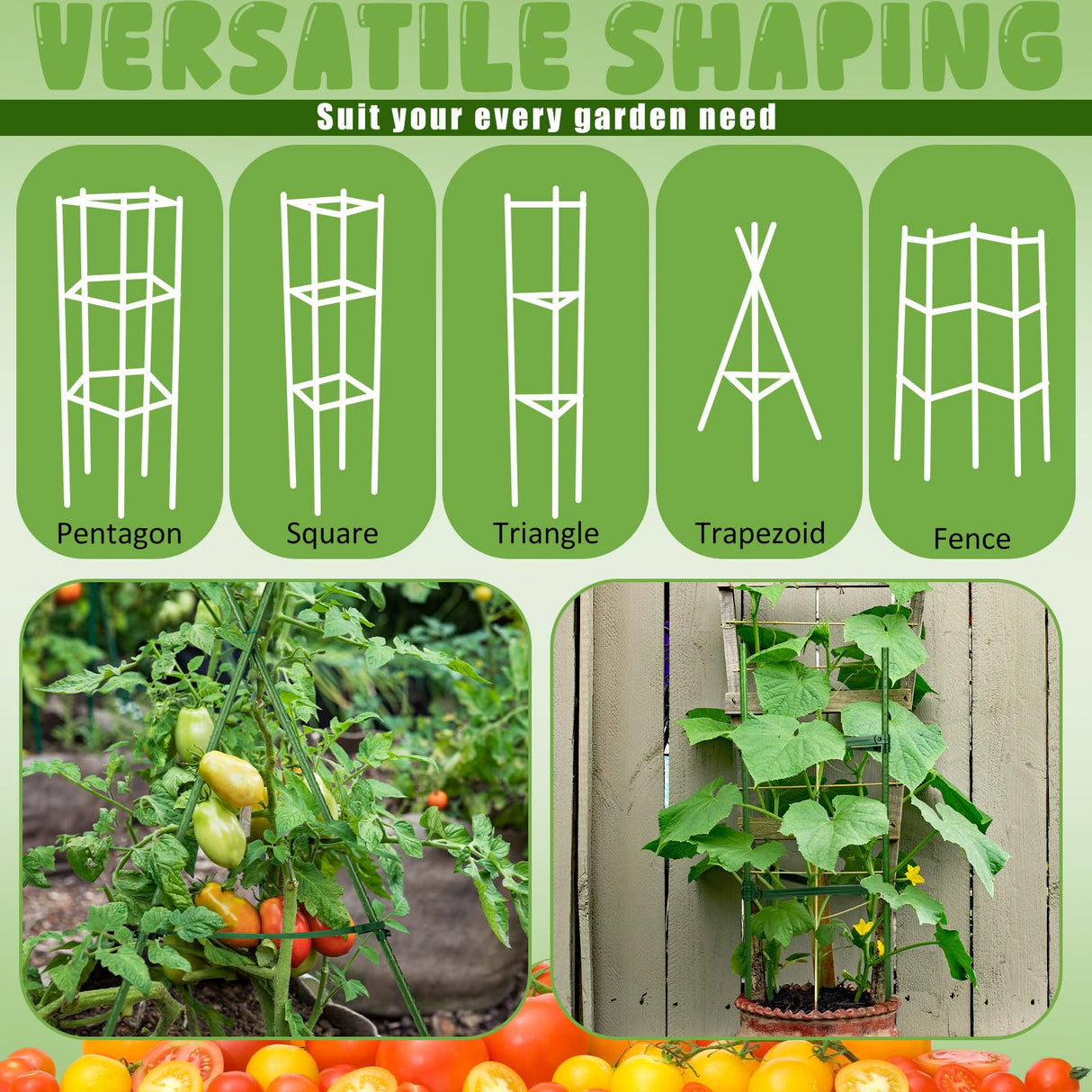 Threehoney 50 Pcs Adjustable Plant Stake Arms for Tomato Cage 11 Inch Expandable Trellis Connectors 11mm Diameter Garden Plant Stake Arms for Tomato Cage Vegetable Climbing Attach