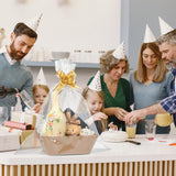 Thenshop 44 Pcs Basket for Gifts Empty Gift Basket Bulk Include 12 Cardboard Tray 12 Plastic Bags and 20 Pull Bows for Christmas Fall Halloween Birthday Wedding Party DIY Wrapping(Solid,Khaki)