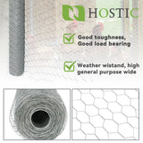 HOSTIC 6FTx150FT Chicken Wire Netting 2IN Galvanized Wire Mesh Hexagonal for Poultry Garden Fencing Barrier