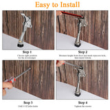 Gotega Door Stopper, 4 Packs Kickdown Door Stop with One Touch Adjustable Height and Rubber Tip 4 Inches, Door Stops…