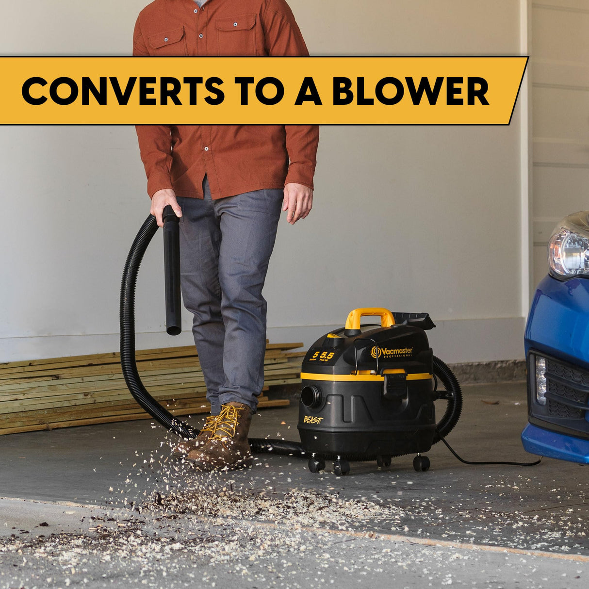 Vacmaster Professional Beast Series VFB511H 0201 5-Gallon 5.5 Peak HP Wet/Dry Vac, Black