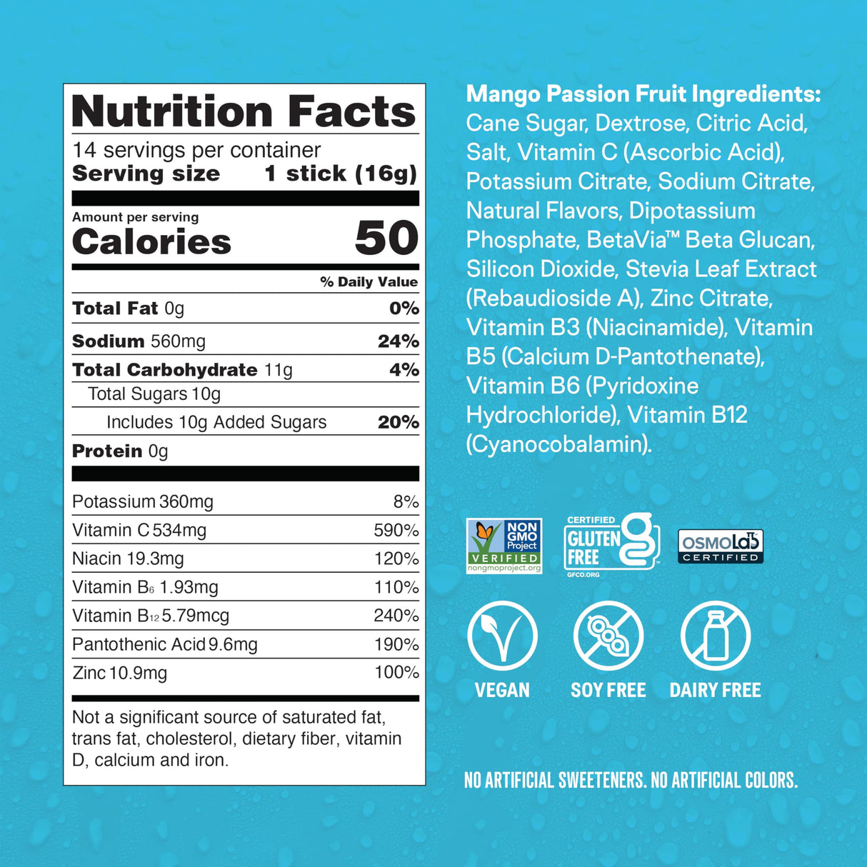 Liquid I.V.® Hydration Multiplier +Immune Support - Mango Passionfruit | Electrolyte Powder Drink Mix | 1 Pack (14 Servings)