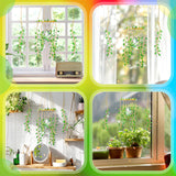 Suncalla 3 Pcs Crystal Suncatchers for Window Boho Decor Plant Sun Catchers Green Plants Artificial Hanging Wind Chime Sun Catchers with Chain Making Rainbow Indoor Outdoor Decor Plant Lover Gift