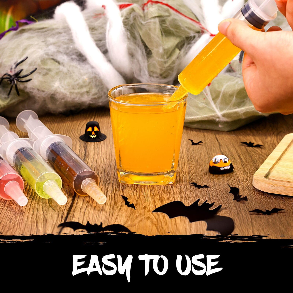 60 Pack Jello Shot Syringes - 30ml/1oz Plastic Syringe with Tip Cap for Liquid BPA-Free, Capacity Resuable Jelly Shot Suringes for Halloween Christmas Thanksgiving Party