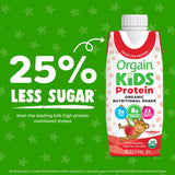 Orgain Organic Kids Protein Nutritional Shake, Strawberry - 8g of Protein, 22 Vitamins & Minerals, Fruits & Vegetables, Gluten Free, Soy Free, Kosher, Non-GMO, 8.25 Ounce (Pack of 12)