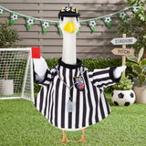 EKOREST Soccer Referee Porch Goose Outfits for 23 Inch Statue