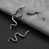 HZMAN Gothic Snake Stud Earrings for Women,Hypoallergenic,Waterproof