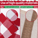 Christmas Red and White Plaid Rug 3 x 5 Ft, Hand-Woven Indoor/Outdoor Layered Cotton Blend Buffalo Plaid Rug, Washable Front Door Mat, Perfect for Porch, Living Room, Entryway