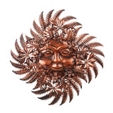 dreamskip Copper Metal Sun Outdoor Wall Decor, 24" Large Sun Flower Garden Wall Art, 3D Sun Wall Decor for Patio Fence Yard Decoration Gift for Mom Women