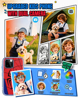 Byserten Kids Phone 3.5'' Touchscreen with Dual Camera & Learning Games
