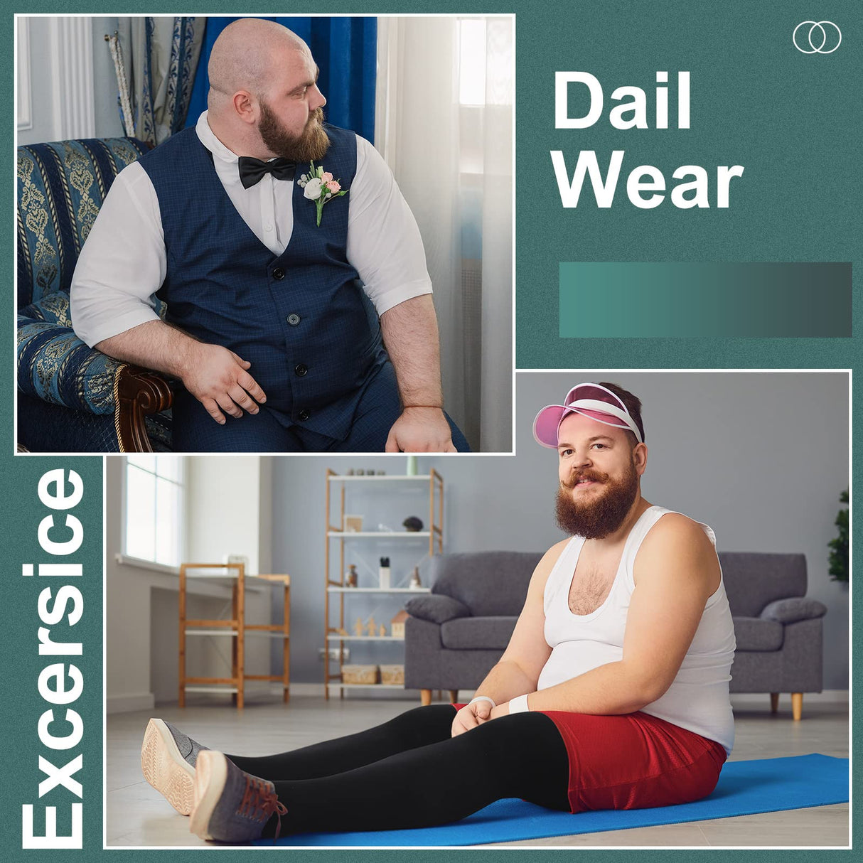 Zhanmai Thigh High Compression Socks 20-30 Mmhg Compression Stockings Thigh High Socks for Men Swelling (Black,L)