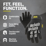 Mechanix Wear Original Work Gloves - Multi-Purpose Outdoor Work Gloves - Secure Fit - Durable & Machine Washable - Breathable & Comfortable - X-Large - Black