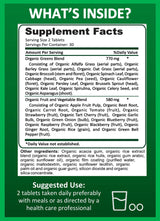 Potent Garden Organic Superfood Greens, Fruit and Veggies Supplement Rich in Vitamins & Antioxidants with Alfalfa, Beet Root & Tart Cherry to Boost Energy, Immunity & Gut Health, Greens Tablets 60 Ct