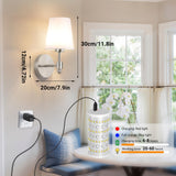 Battery Operated Wall Sconces Set Of 2, Wireless Battery Wall Light With 10000mAh RGB Rechargeable Magnetic Bulb, Rechargeable Wall Sconce With Remote Control For Bedroom, No Electrician Required