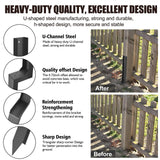 ArlinaL Fence Post Repair Kit, Thickened Steel Anchor Ground Spike