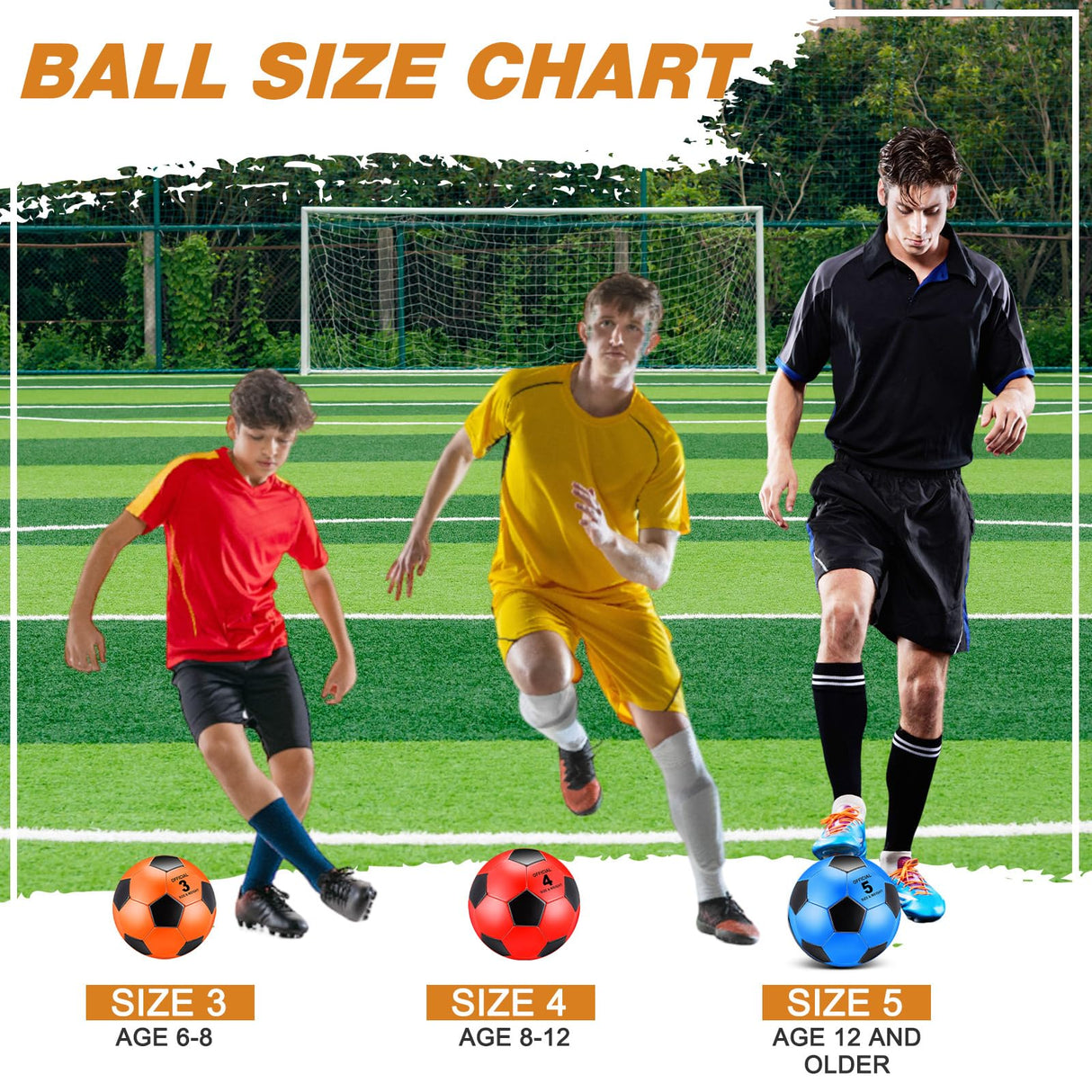 Glimin 12 Pack Operation Christmas Bulk Items Soccer Ball with Pump Needles, Official Size 3/4/5 Soccer Ball Deflated Gift for Christian Charity Donation Training Practice(Multicolor,Size 5,Cute)