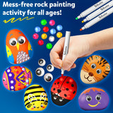 Skillmatics Rock Painting Kit - Mess-Free Art & Craft Activity for Girls & Boys, Craft Kits & Supplies, DIY Creative Activity, Christmas Gifts for Kids Ages 4, 5, 6, 7, 8, 9, 10, 11,12