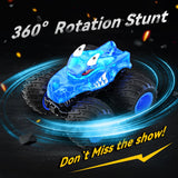 AUUGUU Remote Control Car, 2.4GHz Monster Trucks Toys with Light Spray, Birthday Gift for Kids 3 4 5 6 7 8, All Terrain RC Cars, Toys for Boys Girls 3+ Year Old