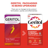 Geritol Liquid Vitamin and Iron Supplement, Energy Support, Contains High Potency B-Vitamins and Iron, Pleasant Tasting, Easy to Swallow, No Artificial Sweeteners, Non-GMO, 12 Oz, 2 Pack