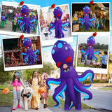 Danxilu Inflatable Costume Adult Full Body Blow Up Octopus Costume Animal Cosplay Men Women Funny Inflatable Halloween Costume Theme Party Christmas Birthday Holiday